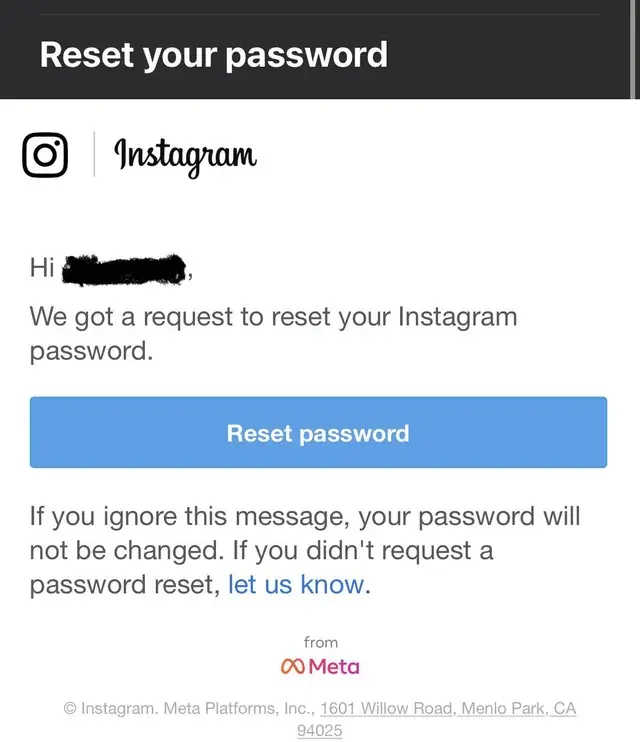 Часть пользователей Instagram* рассказала о подозрительных письмах с запросом на смену пароля — в соцсетях предположили, что дело в утечке данных
