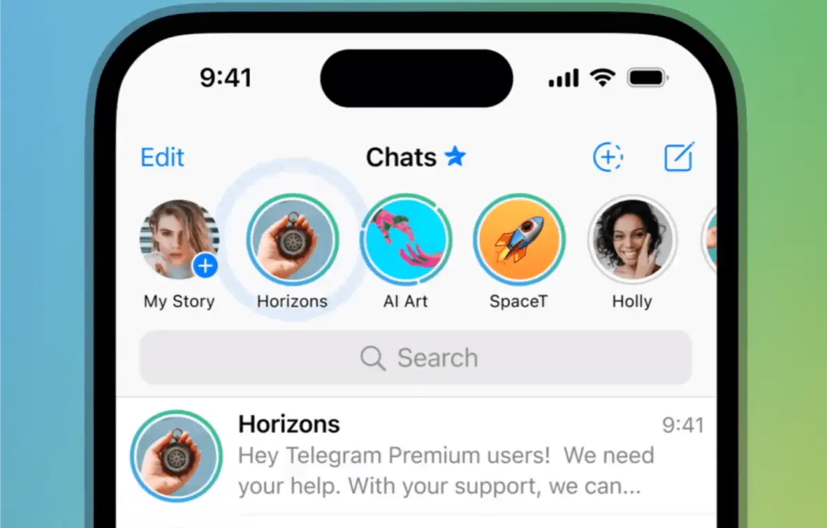 Telegram открыл функцию публикации «Историй» пользователям без подписки